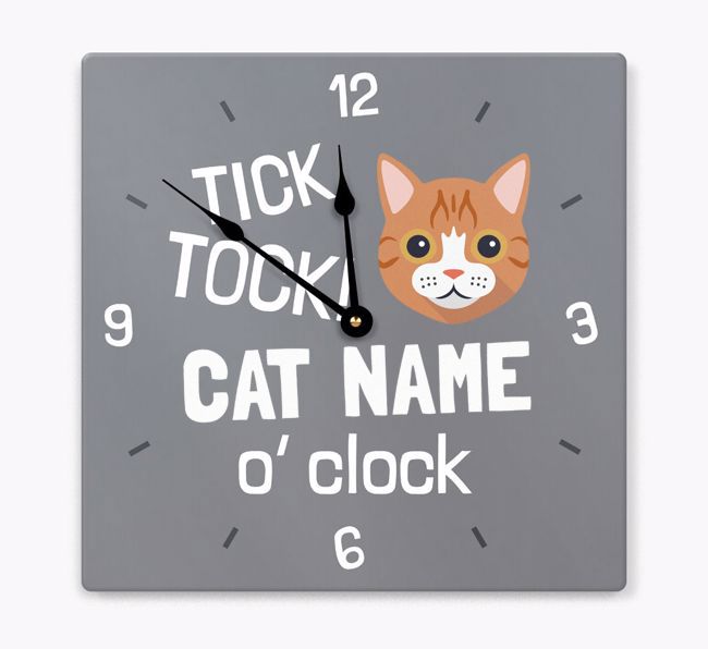 Tick Tock 'O' Clock: Personalized {breedCommonName} Wall Clock